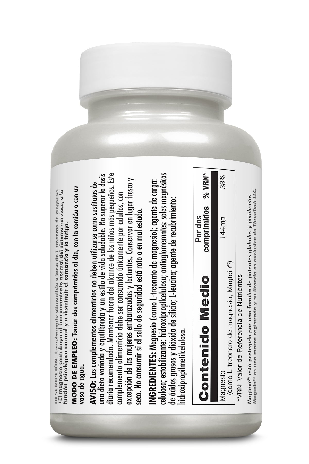 MAGNESIUM L-THREONATE - 60 COMPRIMIDOS (MAGTEIN) - Imagen 2