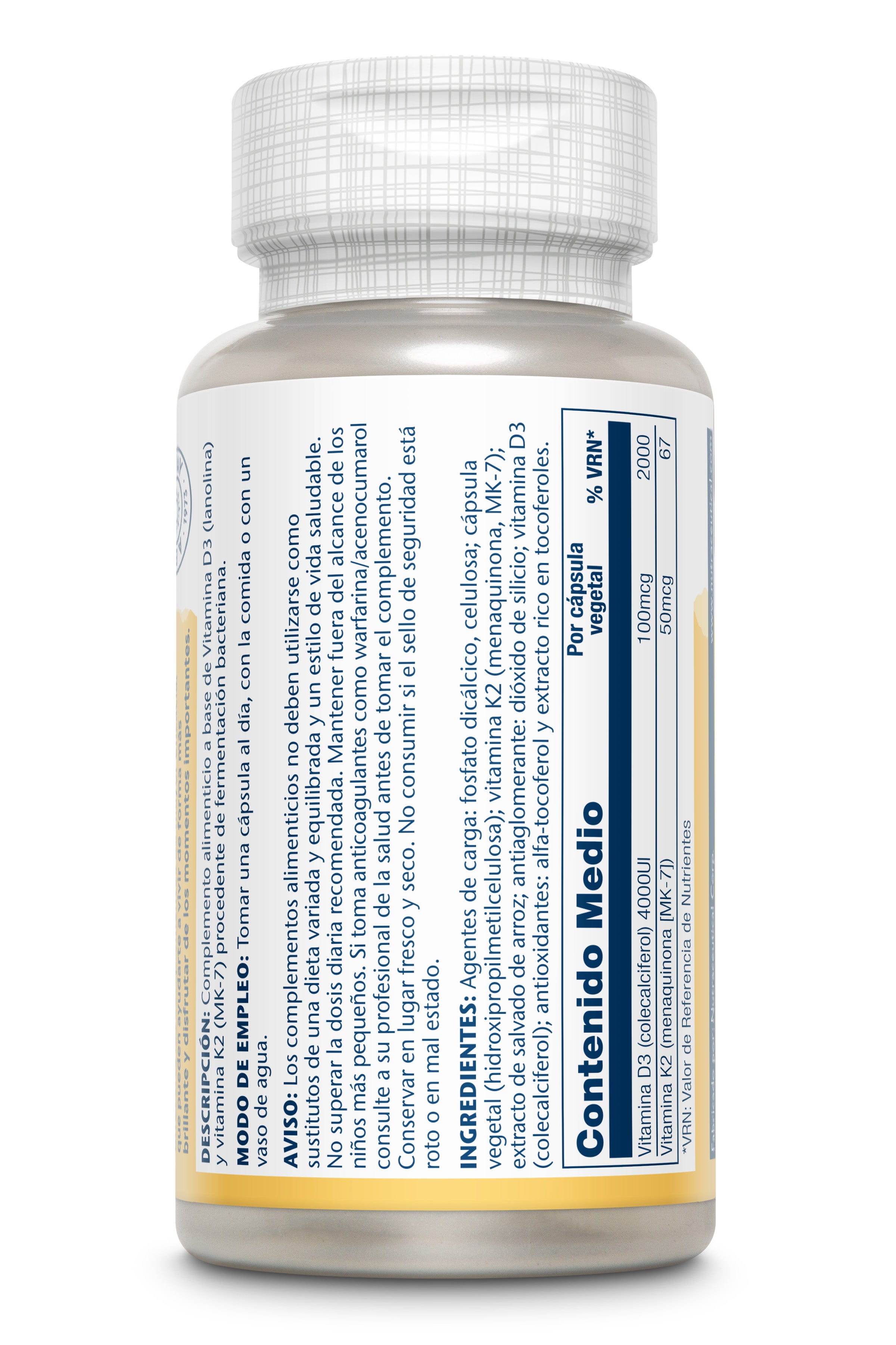 VITAMINA D3 & K2 - 60 & 120 VEGACPS - Imagen 3