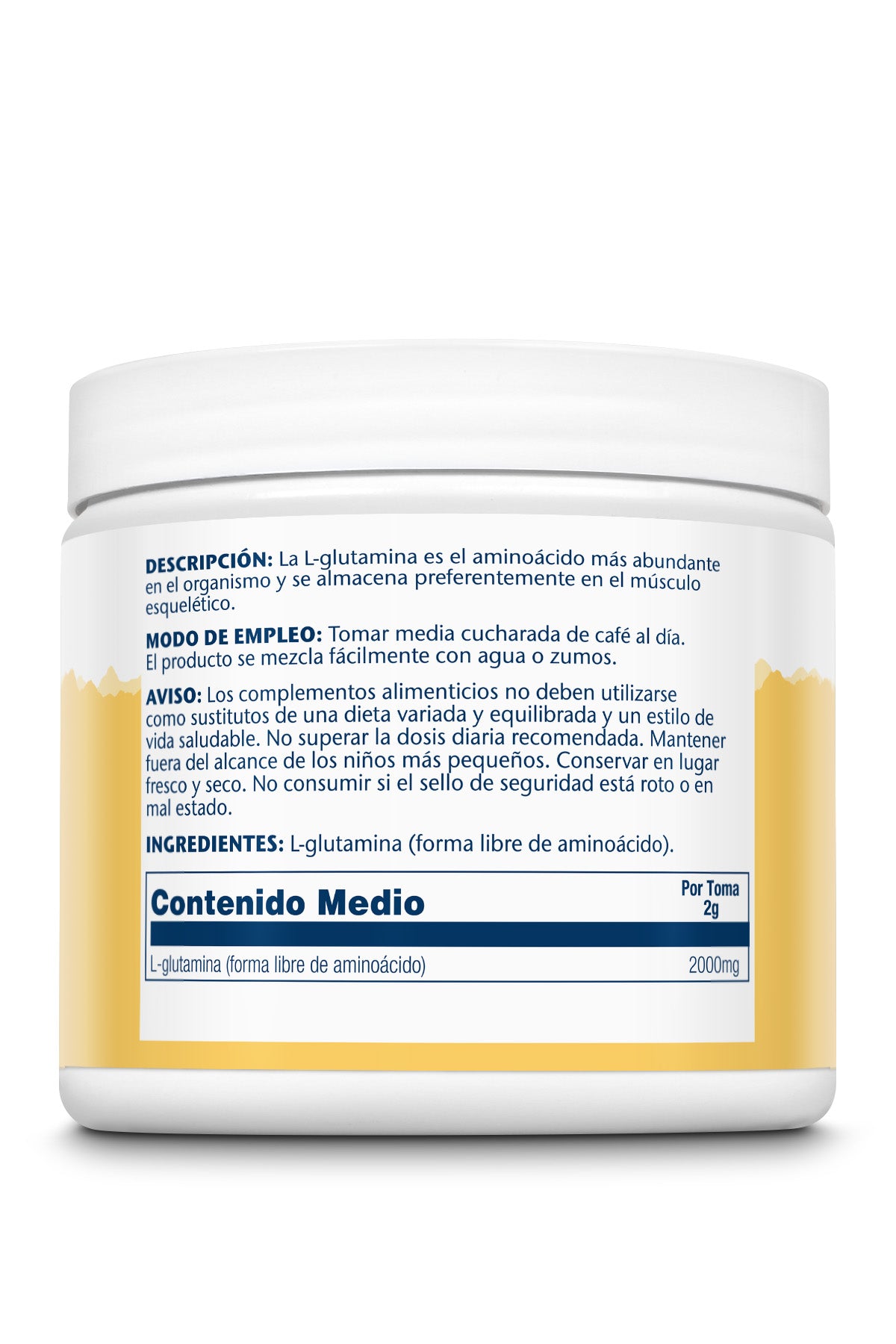 POLVO L-GLUTAMINE - 300 G. SABOR NEUTRO - Imagen 2