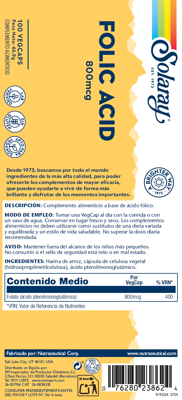 ACIDO FOLICO - 100 VEGCAPS - Imagen 2