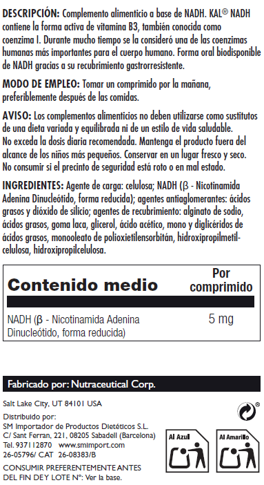NADH 5MG. - 30 COMPRIMIDOS - Imagen 2