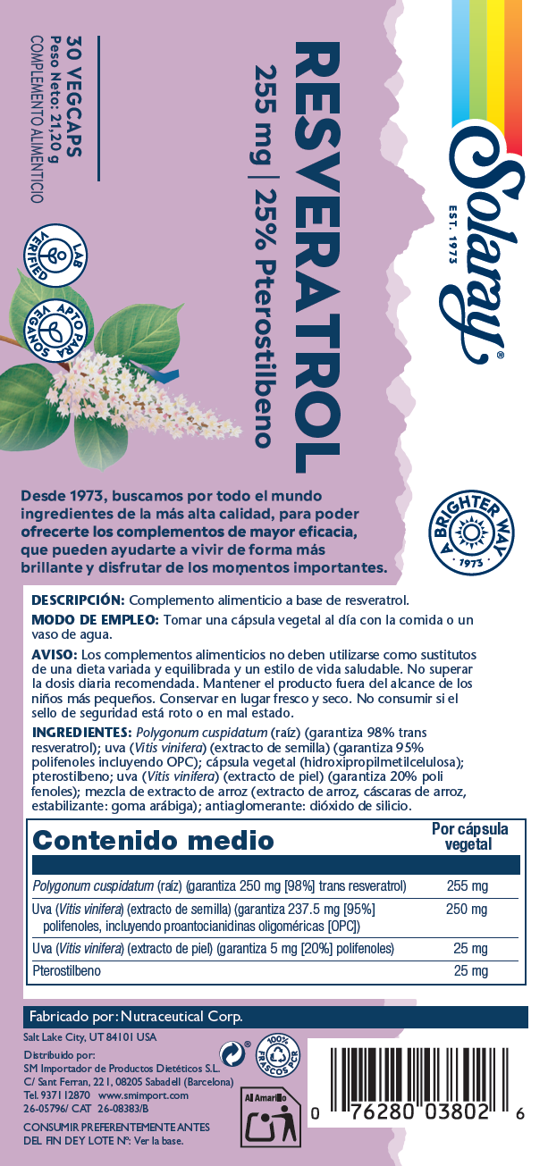 SUPER RESVERATROL - 30 VEGCAPS - Imagen 2