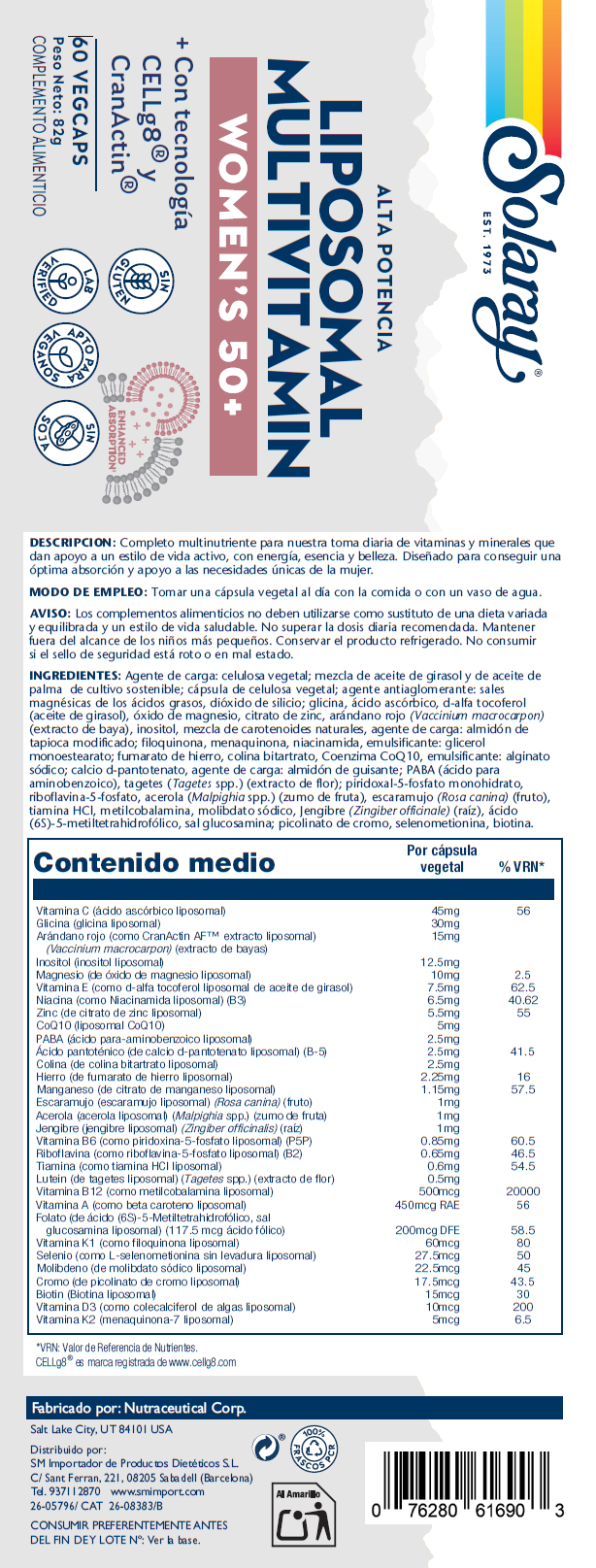 WOMENS 50+ LIPOSOMAL MULTIVITAMINICO - 60 VEGCAPS - Imagen 2