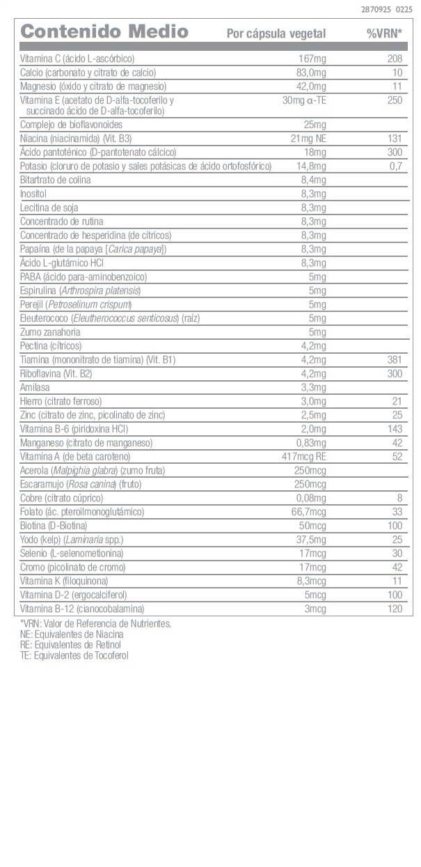 SPECTRO MULTIVITAMIN - 60 & 180 VEGCAPS - Imagen 4