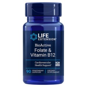Life Extension Folato bioactivo y vitamina B12 - 90 cápsulas vegetales