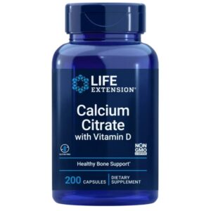 Life Extension Citrato de Calcio con Vitamina D - 200 Cápsulas