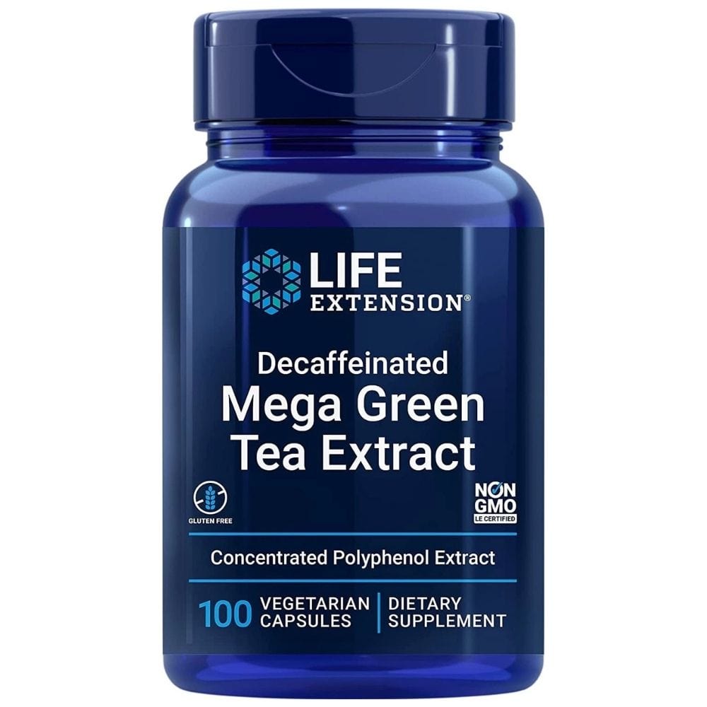 Life Extension Extracto de té verde mega descafeinado - 100 cápsulas vegetales
