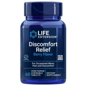 Life Extension Alivio del malestar (Sabor a bayas) - 60 comprimidos masticables