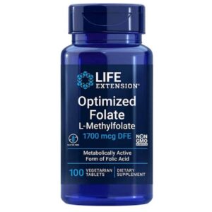 Life Extension Folato Optimizado Mejorado 1700 mcg - 100 Tabletas