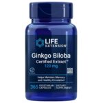 Life Extension Ginkgo Biloba Certified Extract™ 120 mg - 365 Cápsulas