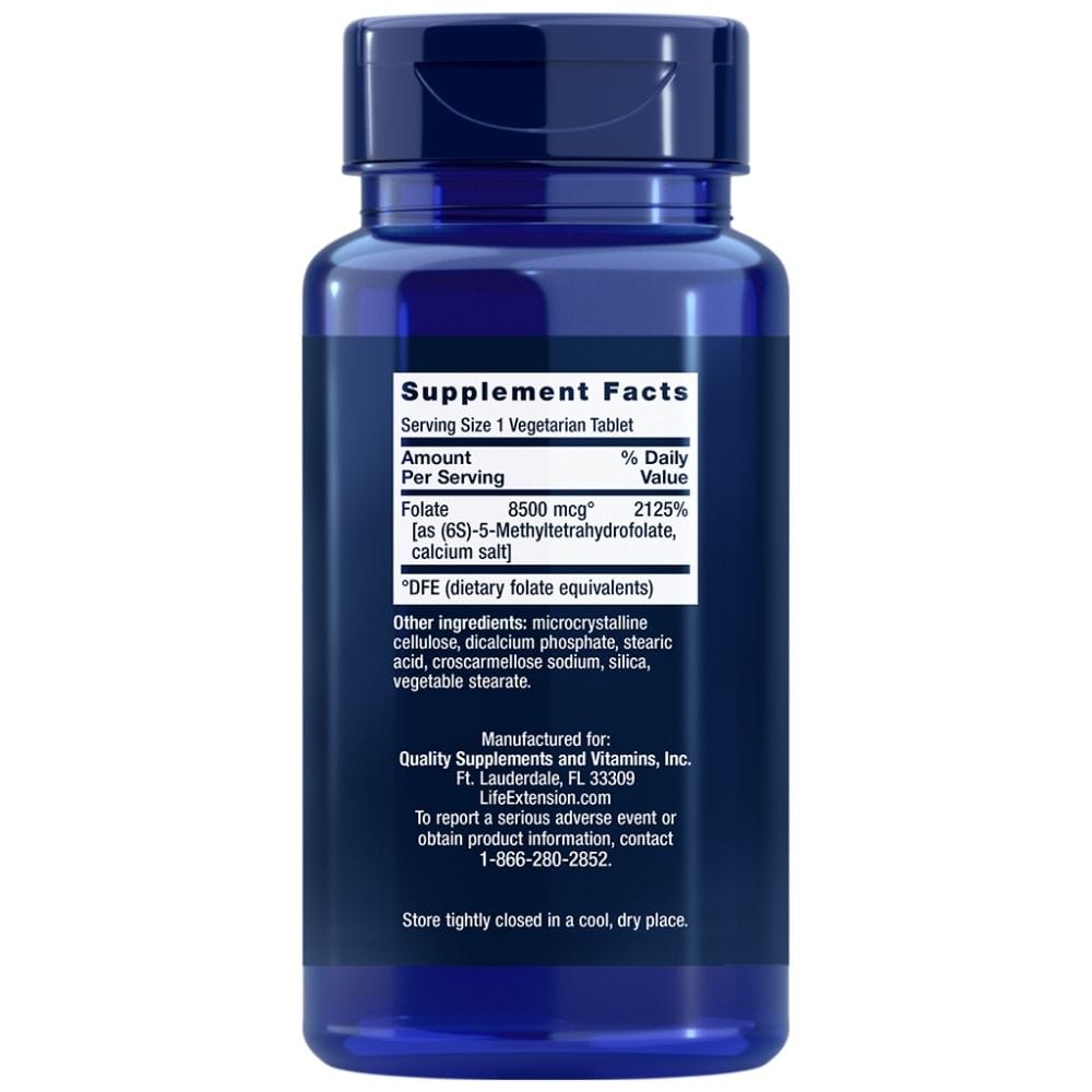 Life Extension Folato Optimizado de Alta Potencia 8500 mcg - 30 Tabletas - Imagen 2