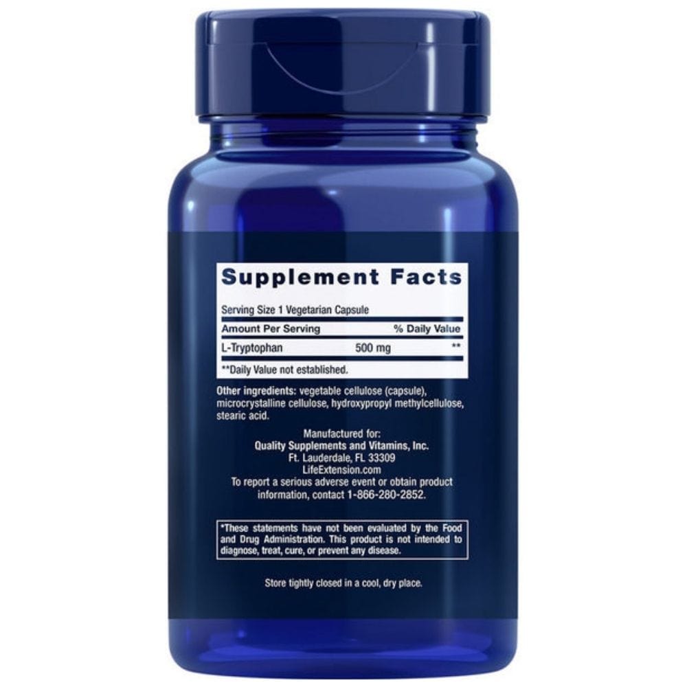 Life Extension L-Triptófano 500 mg - 90 Cápsulas - Imagen 2