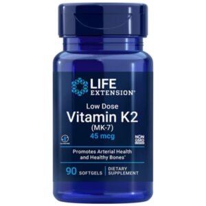 Life Extension Baja Dosis de Vitamina K2 (MK-7) 45 mcg - 90 Cápsulas Blandas