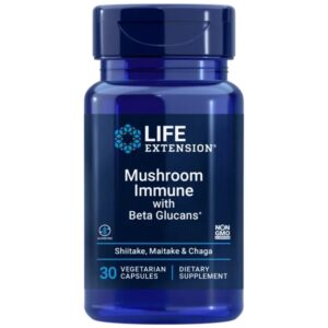 Life Extension Mushroom Immune con Beta Glucanos - 30 Cápsulas