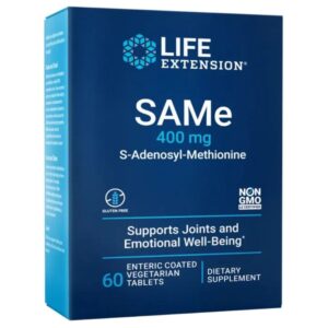 Life Extension SAMe S-Adenosil-Metionina 400 mg - 60 Tabletas