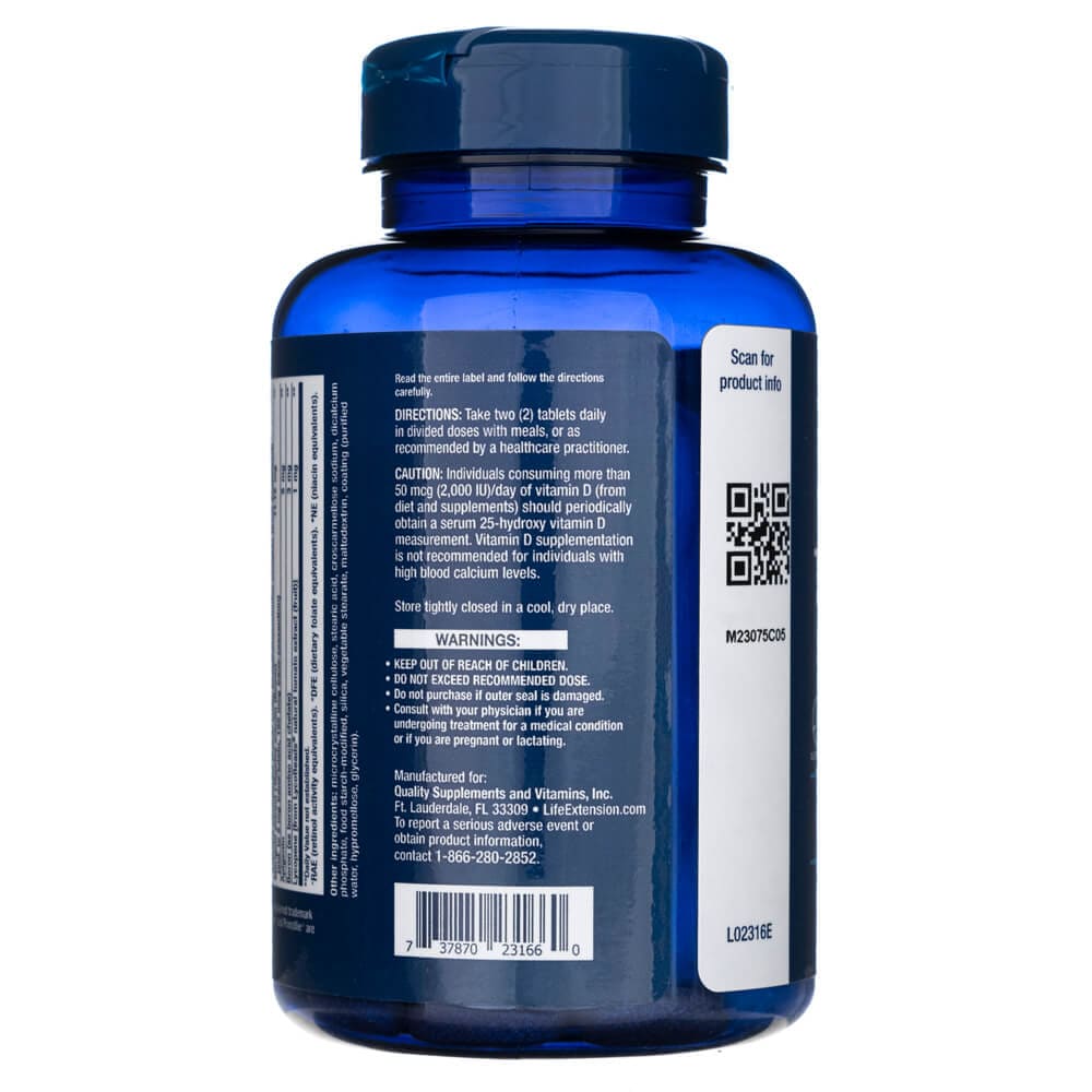 Life Extension Multivitamínico Dos al Día - 60 Tabletas - Imagen 4