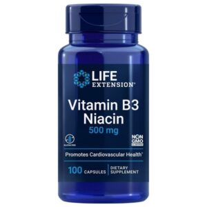 Life Extension Vitamina B3 Niacina 500 mg - 100 Cápsulas