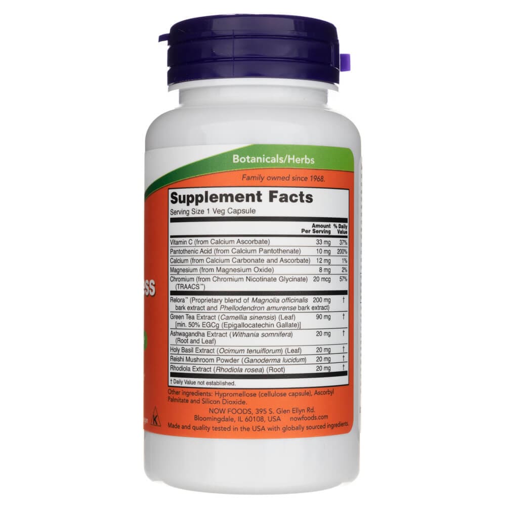 Now Foods Adrenal Stress Support with Relora - 90 Cápsulas vegetales - Imagen 2