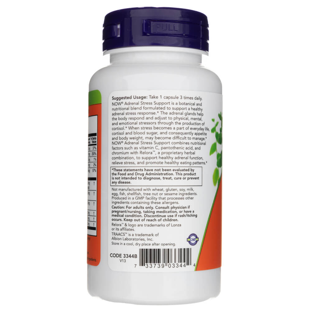 Now Foods Adrenal Stress Support with Relora - 90 Cápsulas vegetales - Imagen 3