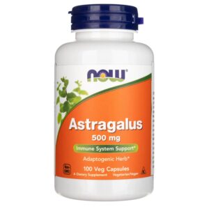 Now Foods Astrágalo 500 mg - 100 Cápsulas Vegetales