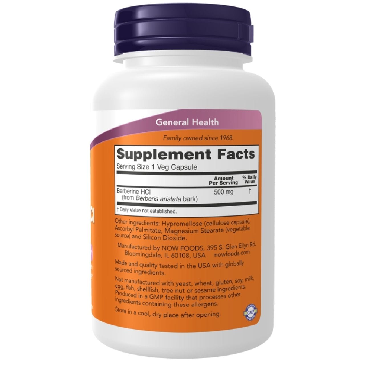 Now Foods Berberina HCl 500 mg - 90 cápsulas - Imagen 2
