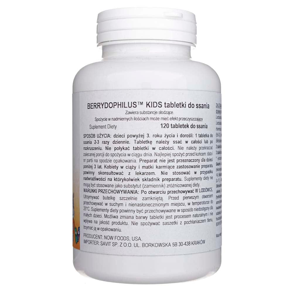 Now Foods Berry Dophilus Kids - 120 Masticables - Imagen 2