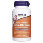 Now Foods Beta-Glucanos con Inmunoestimulante, Extra Fuerte - 60 Cápsulas Vegetales