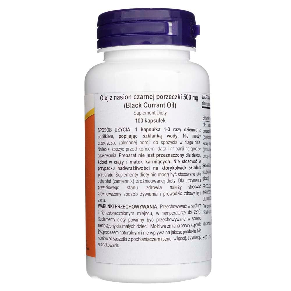 Now Foods Aceite de grosellero negro 500 mg - 100 Cápsulas blandas - Imagen 3