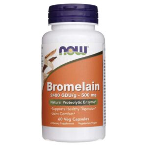 Now Foods Bromelina 2400 GDU/g 500 mg - 60 Cápsulas Vegetales