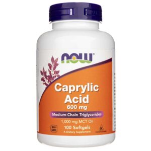 Now Foods Ácido caprílico 600 mg - 100 cápsulas blandas