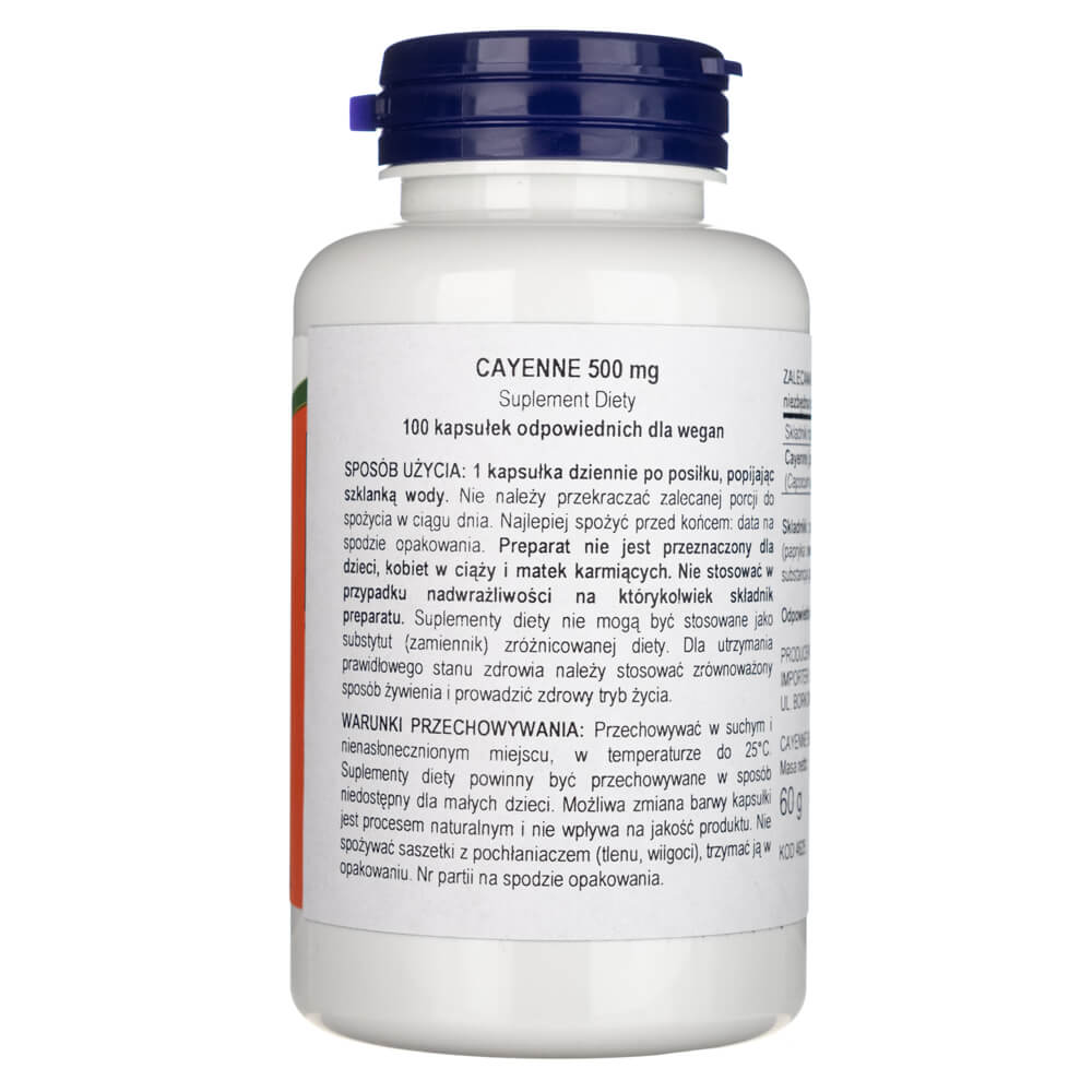 Now Foods Cayena 500mg - 100 Cápsulas Vegetales - Imagen 2