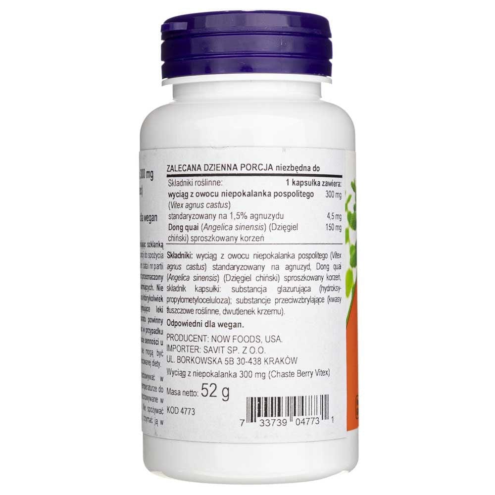 Now Foods Extracto de agnocasto (Vitex) 300 mg - 90 cápsulas - Imagen 3