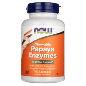Now Foods Papaya Enzima Masticable - 180 Pastillas