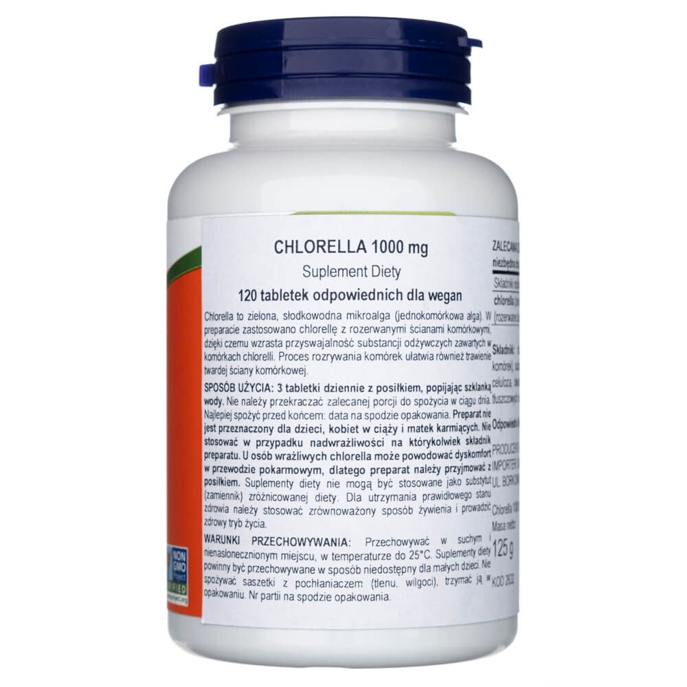 Now Foods Chlorella 1000 mg - 120 Tabletas - Imagen 2