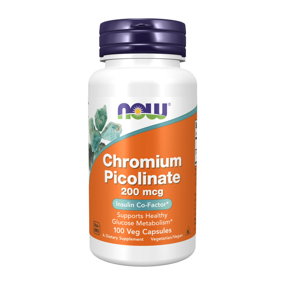 Now Foods Picolinato de cromo 200 mcg - 100 cápsulas vegetales