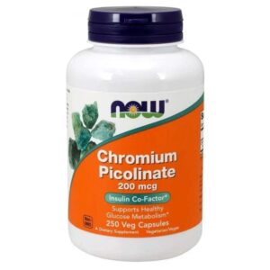Now Foods Picolinato de cromo 200 mcg - 250 cápsulas vegetales