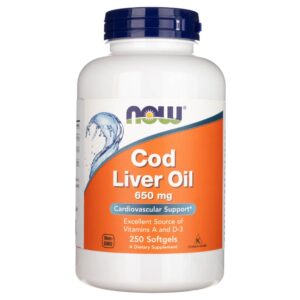 Now Foods Aceite de hígado de bacalao 650 mg - 250 cápsulas blandas