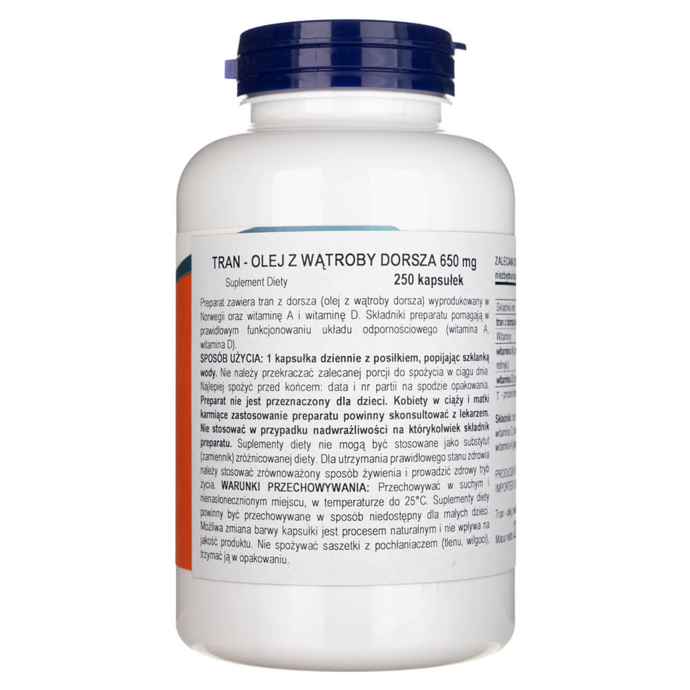 Now Foods Aceite de hígado de bacalao 650 mg - 250 cápsulas blandas - Imagen 2