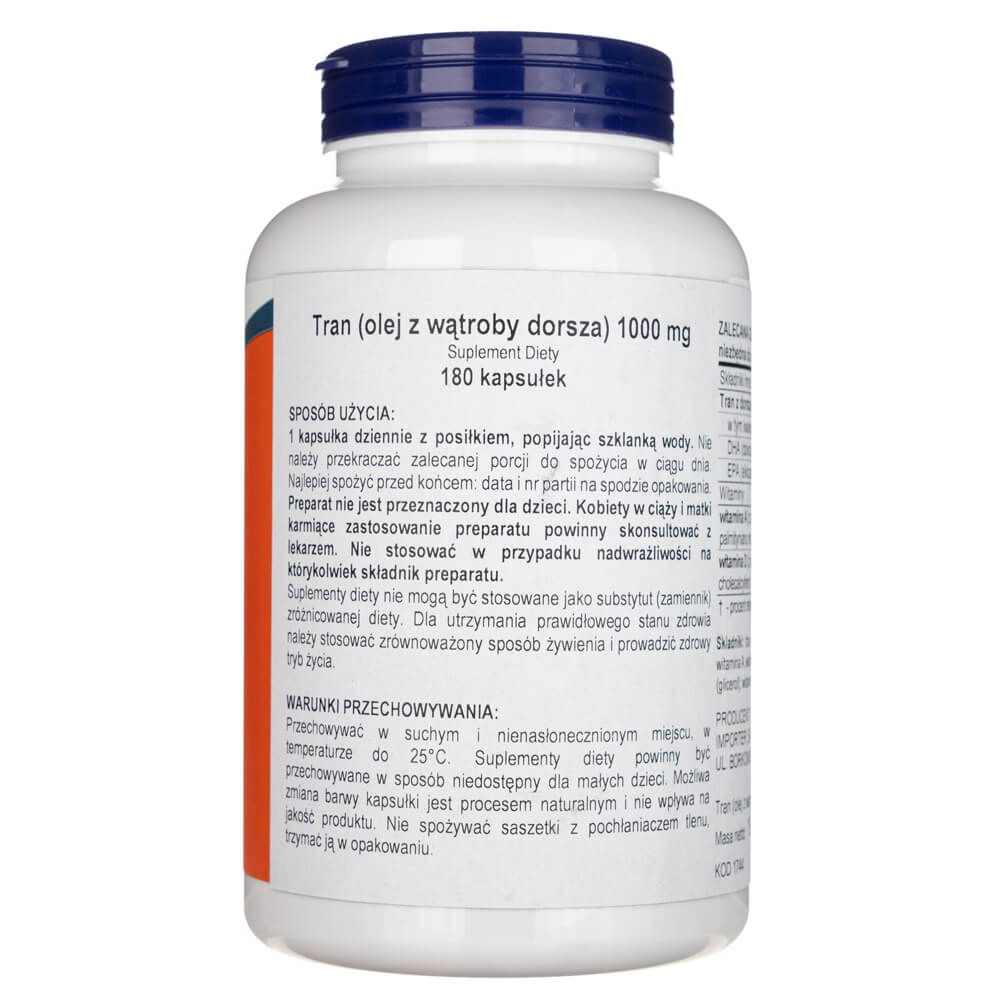 Now Foods Aceite de hígado de bacalao, Extra Strength 1000 mg - 180 cápsulas blandas - Imagen 2