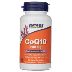 Now Foods CoQ10 200 mg - 60 Cápsulas Vegetales