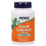 Now Foods Calcio de Coral 1000 mg - 100 Cápsulas Vegetales