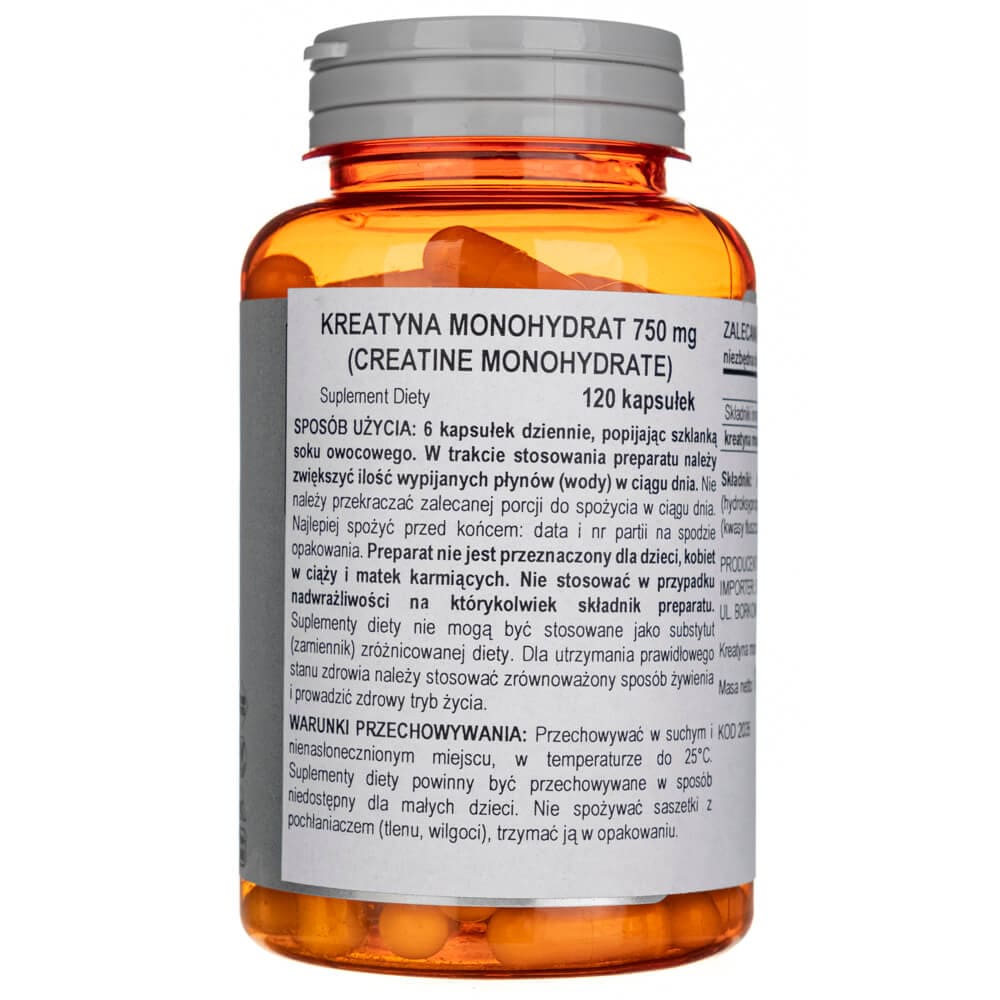 Now Foods Creatina Monohidrato 750mg - 120 Cápsulas Vegetales - Imagen 3