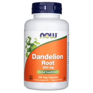 Now Foods Raíz de Diente de León 500 mg - 100 Cápsulas Vegetales
