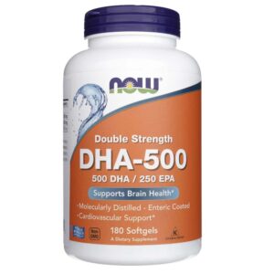 Now Foods DHA-500 Doble Fuerza - 180 Cápsulas Blandas