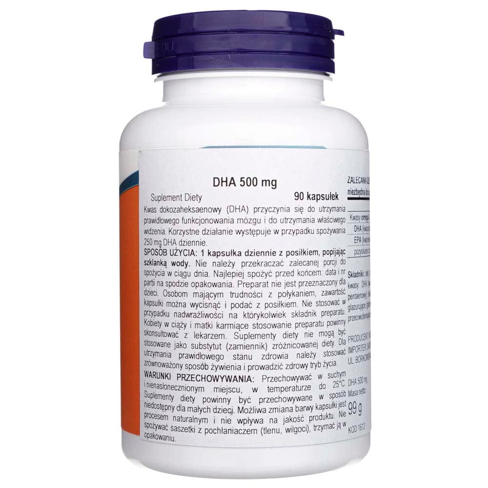 Now Foods DHA-500 Doble potencia - 90 cápsulas blandas - Imagen 3