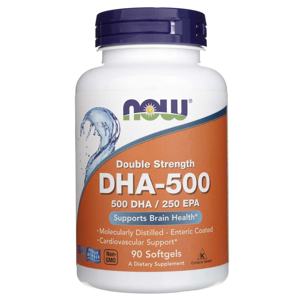 Now Foods DHA-500 Doble potencia - 90 cápsulas blandas