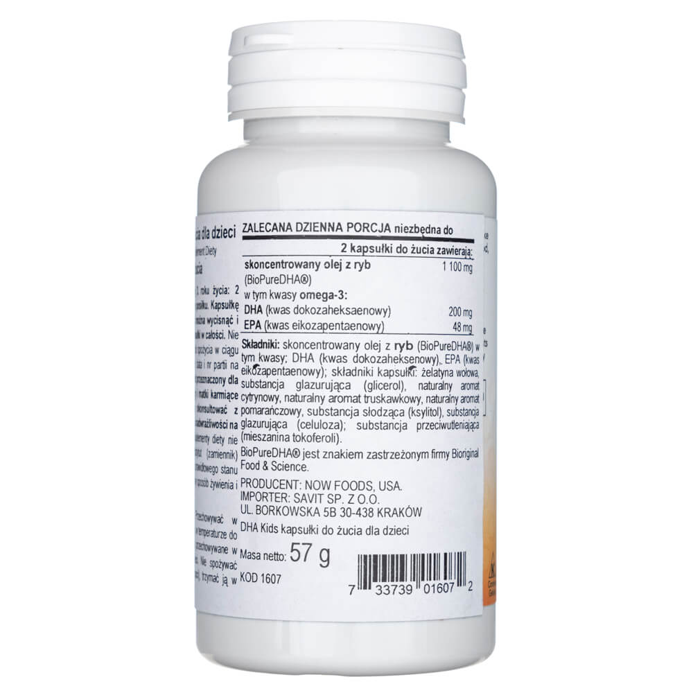 Now Foods DHA Kids Masticable - 60 Cápsulas blandas - Imagen 4