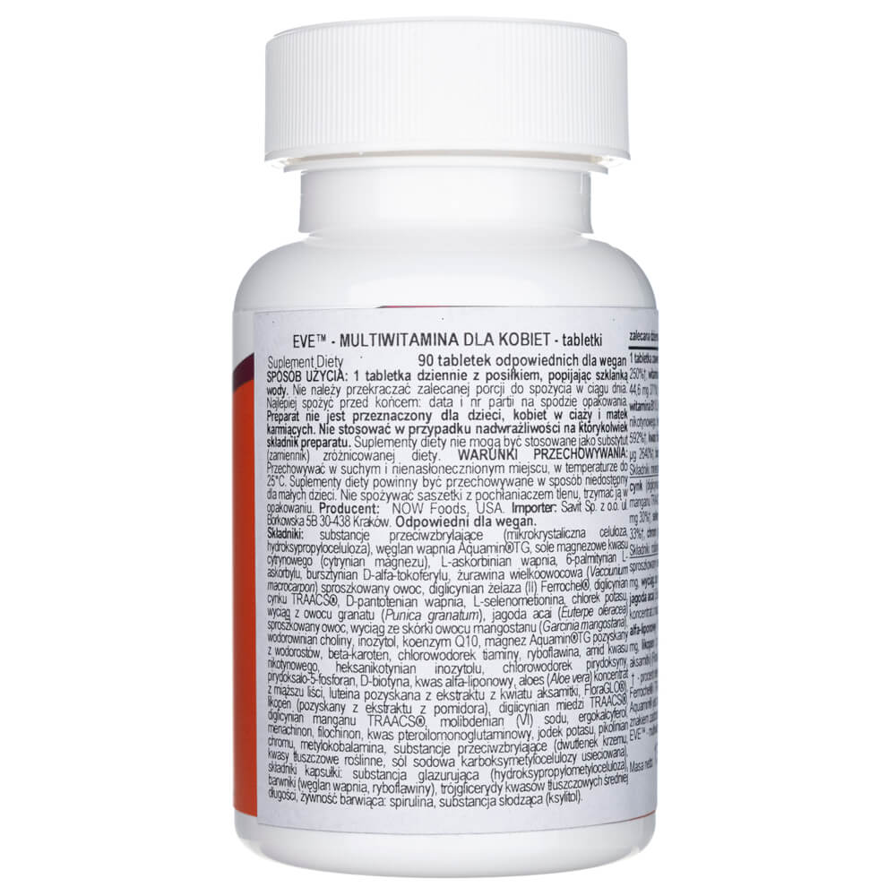 Now Foods EVE Vitaminas Múltiples para la Mujer - 90 Tabletas - Imagen 2