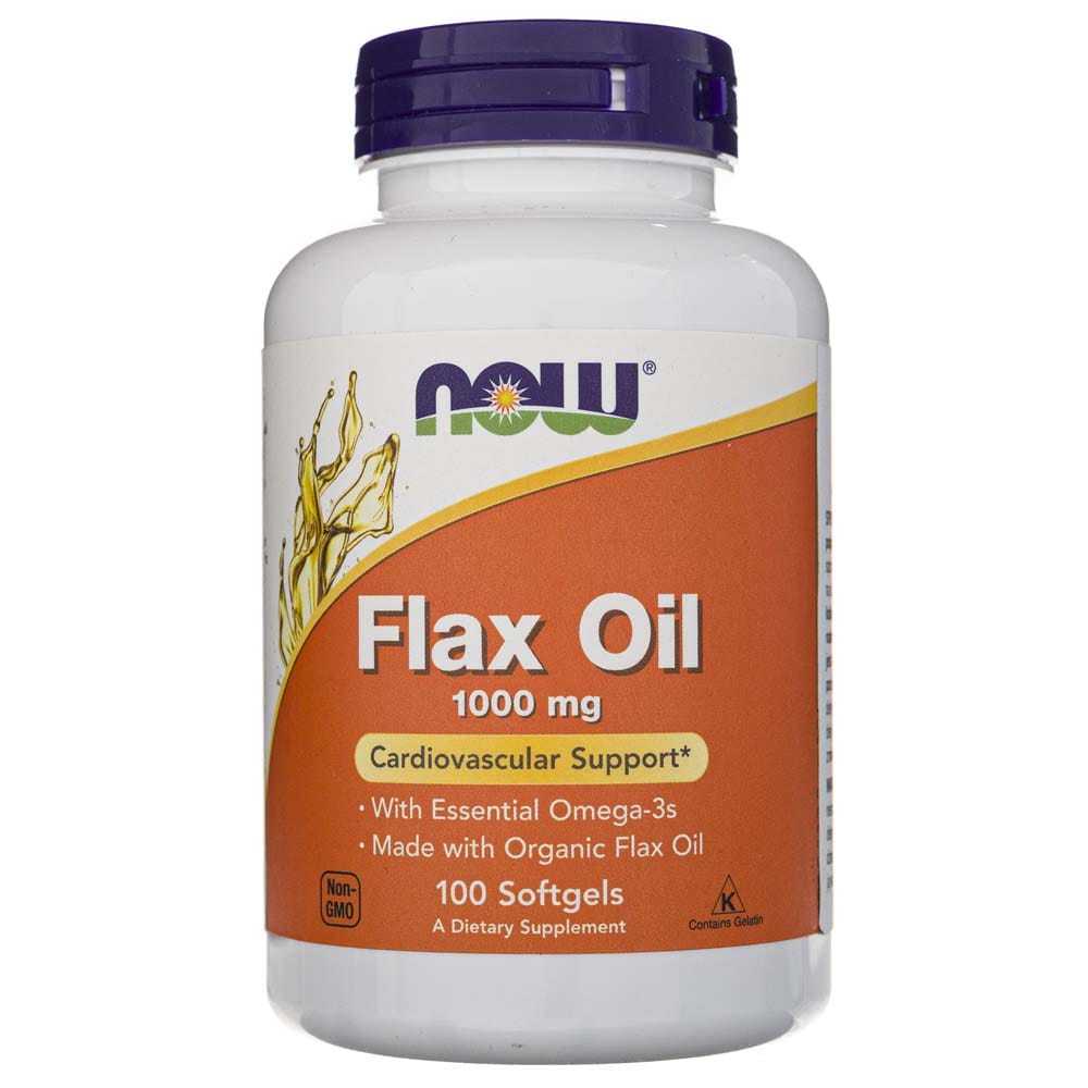 Now Foods Aceite de lino 1000 mg - 100 cápsulas blandas