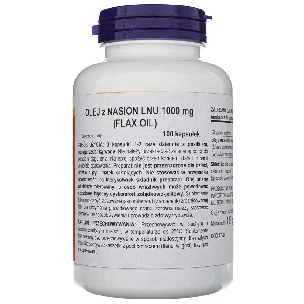 Now Foods Aceite de lino 1000 mg - 100 cápsulas blandas - Imagen 3